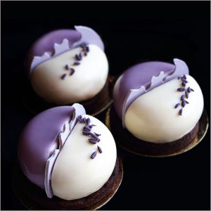 Lavender and White Chocolate Mousse Dessert - L'Ange Paix