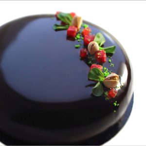 Pistachio Mousse and Strawberry Jelly Cake with White Chocolate ~ Campi di Fragole