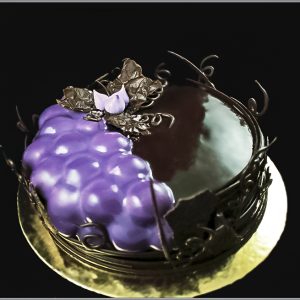 Grape Mousse and Apple Mousse Cake on Chocolate Financier Base ~ The Vines Entremet