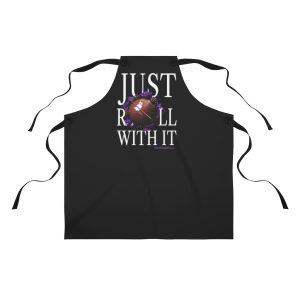 Just Roll with It Unisex Black Apron with Le Desir Dessert