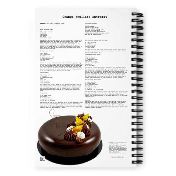 Frullato Entremet White Dotted Spiral Notebook with Recipe