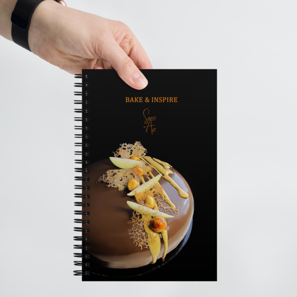 Il Fruscio Entremet Black Dotted Spiral Notebook with Recipe
