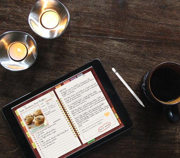 Digital Recipe Journal ~ Blank Digital Logbook for Your Recipes with Digital Sticker Bundle